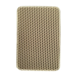 Khaki honeycomb cat litter mat, 55 x 75 cm, on a white background