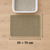 Litter mat with dimension lines showing 55 x 75 cm