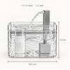 Transparent cat water fountain with dimension lines, 16.5 × 11.5 × 12 cm