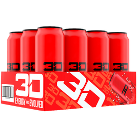 3D Energy Drink 12x473ml Clean Boost with 200mg Caffeine