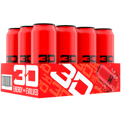 3D Energy Drink 12x473ml Clean Boost with 200mg Caffeine
