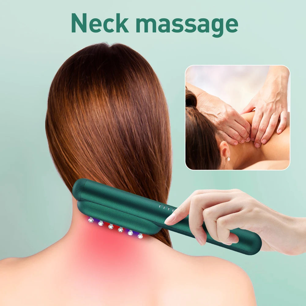 Peigne électrique pour soins capillaires : massage du cuir chevelu, thérapie LED, stimulation de la croissance des cheveux