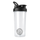BlenderBottle Classic V2 830 ml shaker with a black lid, cap shut, on a white background, the steel BlenderBall visible through the clear cup