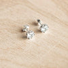 Elegant 925 Silver Stud Earrings with Sparkling Zirconia