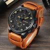 Luxury Men's Watch with Quartz Movement and Leather Strap