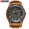 Luxury Men's Watch with Quartz Movement and Leather Strap