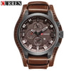 Luxury Men's Watch with Quartz Movement and Leather Strap