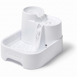 Cat Mate Three-level Pet Water Fountain, 2 Litres, in white, front view