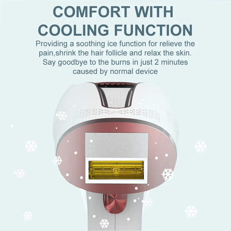 Drahtlose Laser-Haarentfernung 3-in-1 | Schmerzfreie und kühlende Technologie für glatte Haut