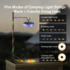 LED Camping Lamp Strip Magnetic Waterproof Green Light Power