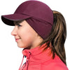 Women's Reflective Fleece Hat with Ponytail Slot for Winter Warmth