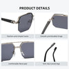 Oversized Retro Sunglasses with UV400 Protection for Men and Women