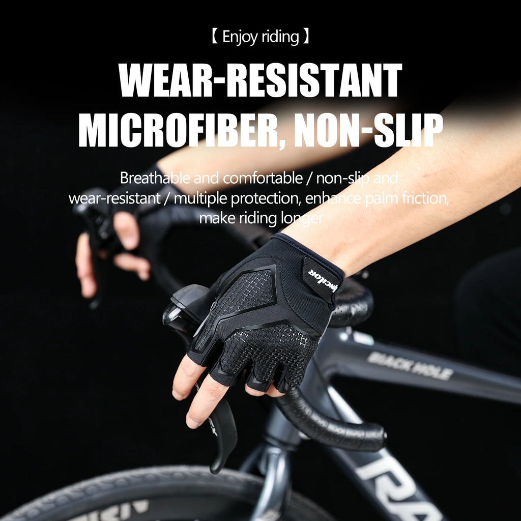 Half-Finger Cycling Gloves with Gel Padding Breathable Comfort