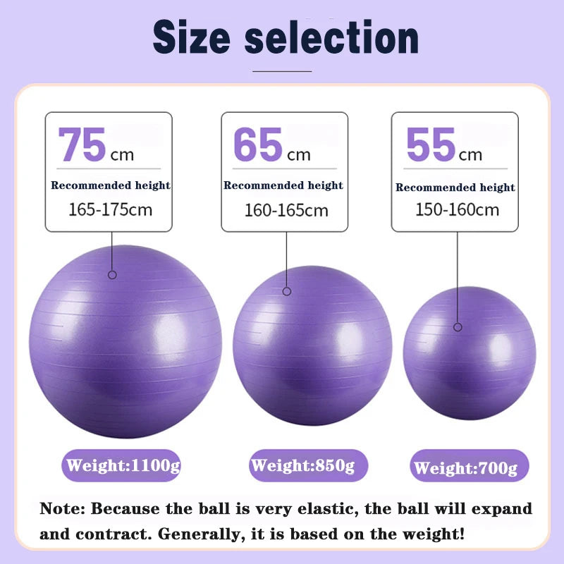 75cm Premium Yoga Ball for Home Gym, Pilates, and Posture