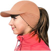 Women's Reflective Fleece Hat with Ponytail Slot for Winter Warmth