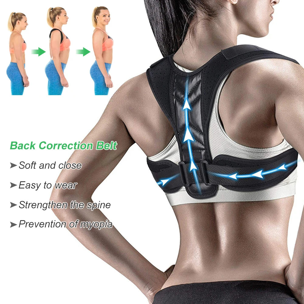 Back Support Band for Posture Pain Relief Adjustable Comfort