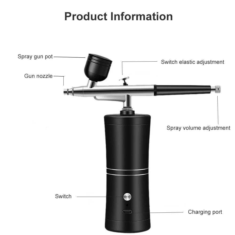 Portable Airbrush Nail Kit for Professional Designs at Home