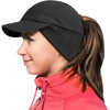 Women's Reflective Fleece Hat with Ponytail Slot for Winter Warmth