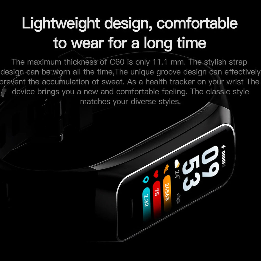 AMOLED Smart Watch - Fitness Tracker, Health Monitoring, Waterproof