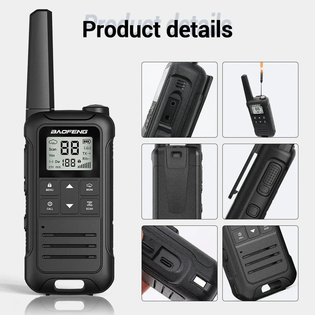 F22 Mini Walkie Talkie - Compact, Waterproof and Long-Lasting