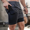 Short de course 2 en 1 pour hommes Séchage rapide Gym et fitness