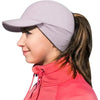 Women's Reflective Fleece Hat with Ponytail Slot for Winter Warmth