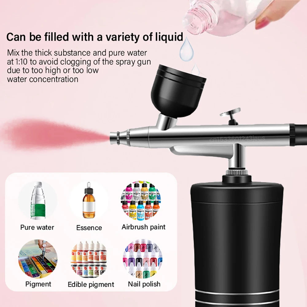 Portable Airbrush Nail Kit for Professional Designs at Home