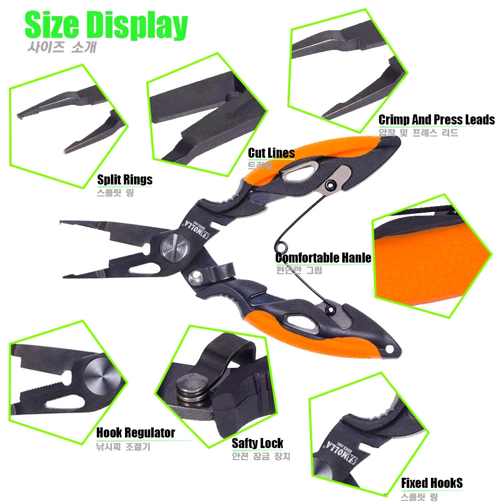 Multifunctional Fishing Pliers Stainless Steel Tungsten Cutter