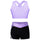 Kids Yoga Set Cross Tank Top and Sport Shorts for Active Girls