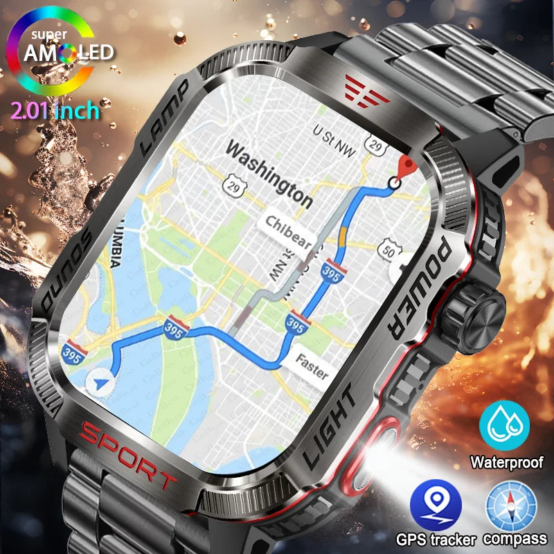 Military GPS Smart Watch - Rugged, Waterproof, Fitness Tracker