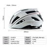 Pro Cycling Helmet LED Lights Safety Black White Blue Comfort