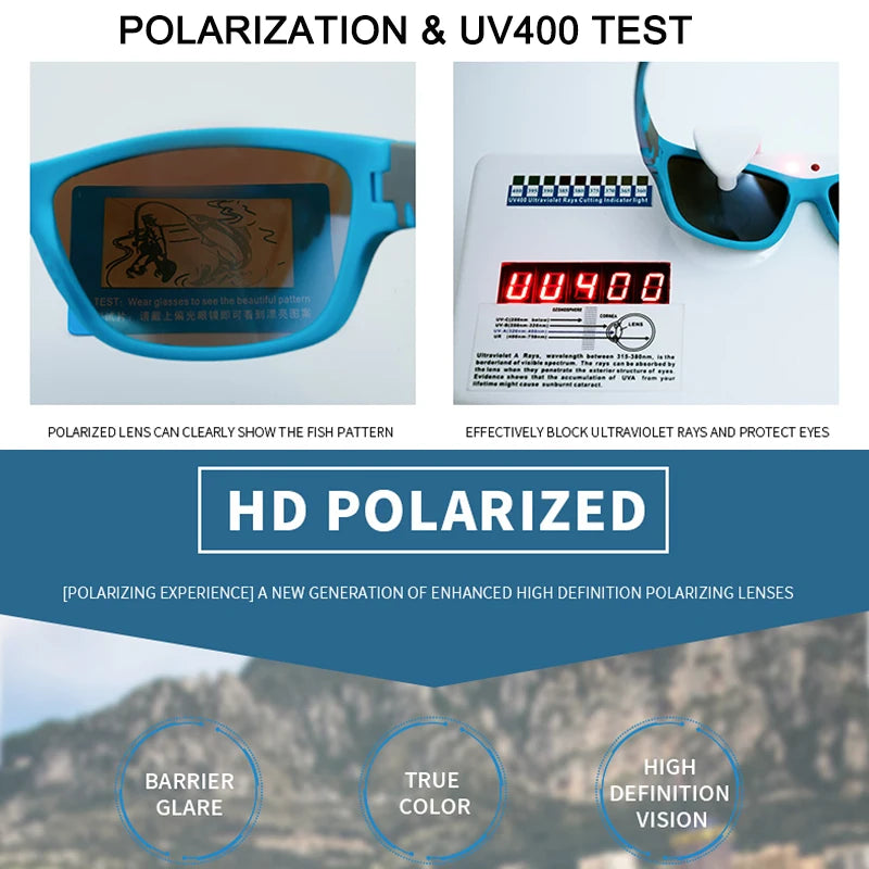 Polarized Sports Sunglasses with UV400 Protection and Comfort