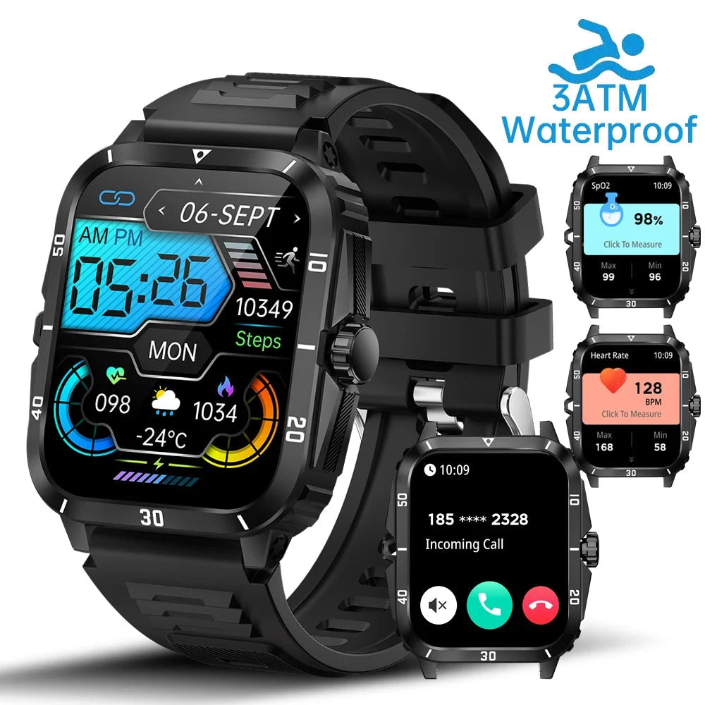 Military Smart Watch - Rugged, Waterproof, Health Tracking