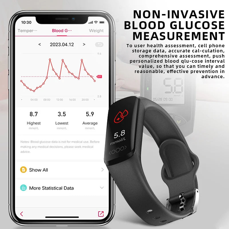 Advanced Smartwatch with ECG PPG Heart Rate and Fitness Tracking