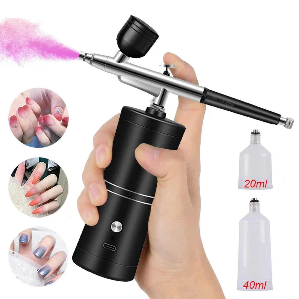 Portable Airbrush Nail Kit for Professional Designs at Home