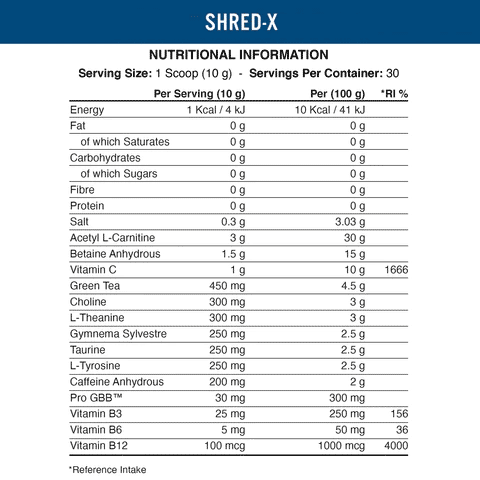 Applied Nutrition Shred X Powder - Boost Energy & Burn Fat Fast