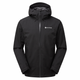 Montane Men's Norste Lite waterproof jacket in black, front view.