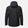 Montane Men's Norste Lite waterproof jacket in black, back view.