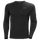 Helly Hansen Men's LIFA Active Crew base layer in black, front view.