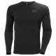 Helly Hansen Men's LIFA Active Crew base layer in black, front view.
