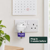 A FELIWAY Optimum diffuser beside a wall calendar with a day two weeks ahead circled