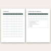 Two printables from Back in the Tray: the incident log and the 28-day tracker and relapse card