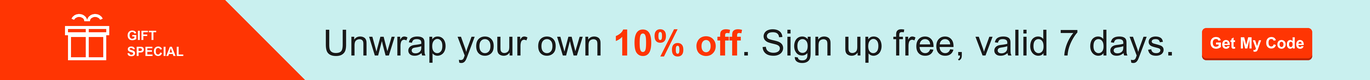 Unwrap your own 10% off. Sign up free, valid 7 days.