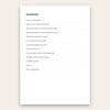 The Tray Check contents page: the six parts, the scorecard and the fix list