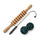 Hook massage cane, wooden nine-roller stick and blue peanut massage ball on white