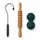 Hook massage cane, wooden nine-roller stick and peanut ball together