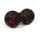 Red peanut massage ball on white