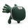Green cordless neck and shoulder kneading massager on white